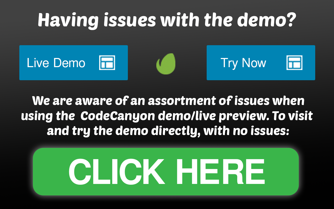 Demo Issues Disclaimer